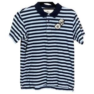 Old Navy Boys XL 14/16 Blue Striped Short Sleeve Polo Nautical Sailor